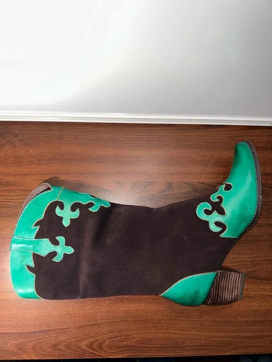 NWOT Corkys Elite Brand Suede & Leather Western Boots - Picture 6 of 11